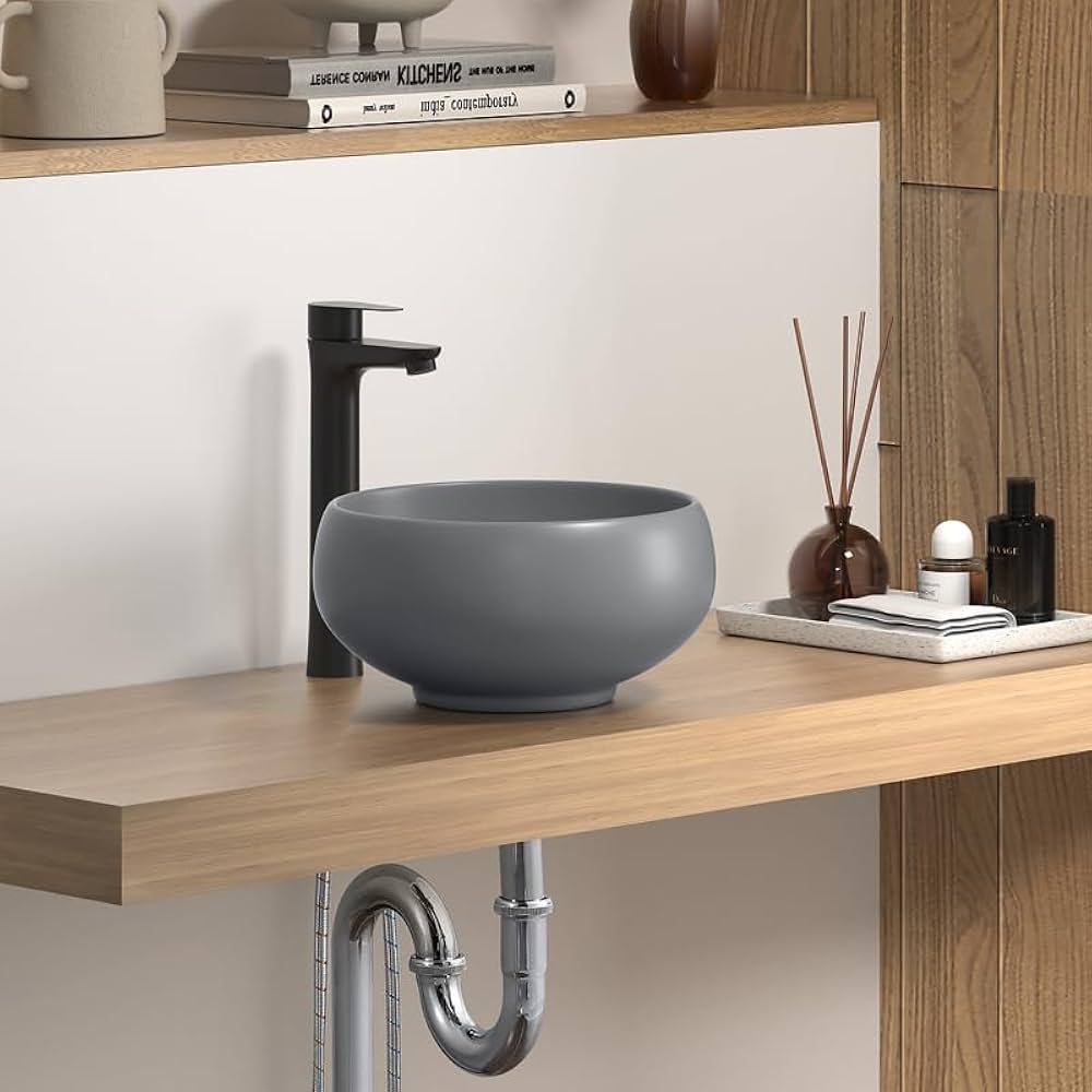 【新品・開封済み】LUYI 円形 手洗いボウル 洗面ボウルセット グレー 陶器 Amazon.co.jp: LUYI 円形 手洗いボウルセット 手洗い器 洗面